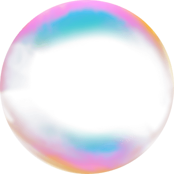 irridescent color semi-transparent bubble