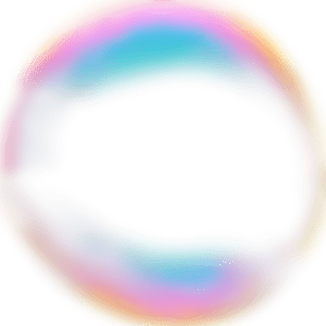 irridescent color semi-transparent bubble